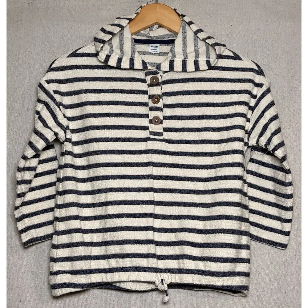 Old Navy Baja Beach Hoodie Striped‎ Youth Kids Size L 10-12 NWOT